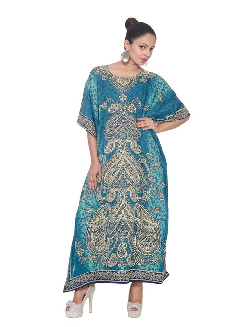 Goood Times Plus Size Kaftan Dress Tunic Long Maxi Kimono Caftan Gown Nightdress Beach Party Casual Dress