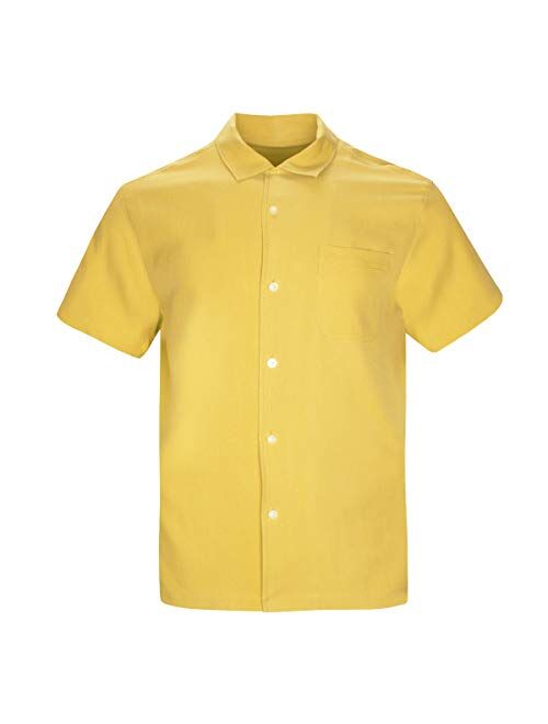 Havana Breeze Men's Short Sleeve Wrinkle Resistant Easy Care Shirts