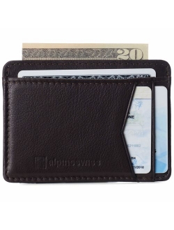 RFID Minimalist Oliver Front Pocket Wallet For Men Leather Comes in a Gift Box