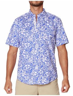 INGEAR Casual Shirt Button Down Hawaiian Short Sleeve Cruise Rayon Summer Shirt