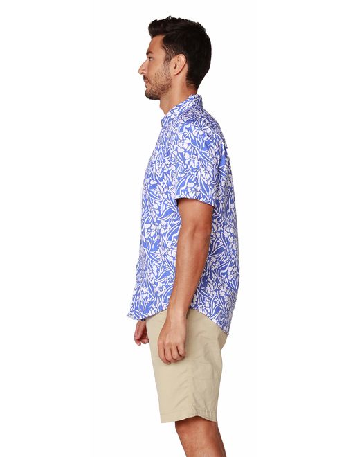 INGEAR Casual Shirt Button Down Hawaiian Short Sleeve Cruise Rayon Summer Shirt