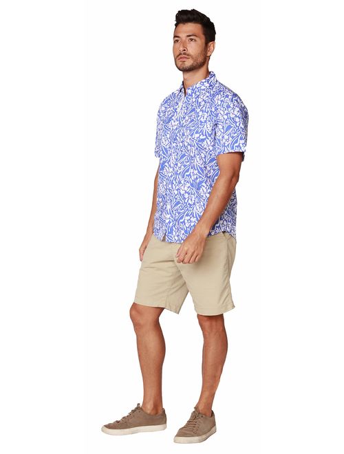 INGEAR Casual Shirt Button Down Hawaiian Short Sleeve Cruise Rayon Summer Shirt