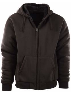 Mens Full Zipper Fleece Basic Hoodie with Lining (Many Designs To Choose From)