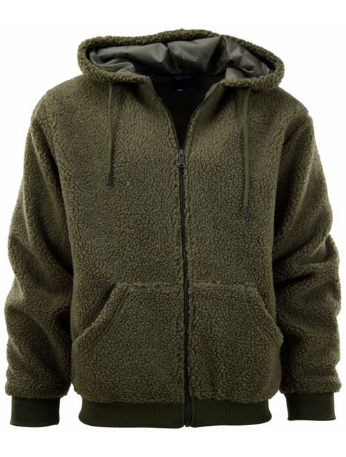 Mens Full Zipper Fleece Basic Hoodie with Lining (Many Designs To Choose From)