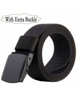 ALAIX Canvas belt for Men & Women Breathable Web Military Tactical Adjustable Belt with Double Plastic Buckle