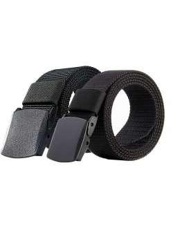 ALAIX Canvas belt for Men & Women Breathable Web Military Tactical Adjustable Belt with Double Plastic Buckle