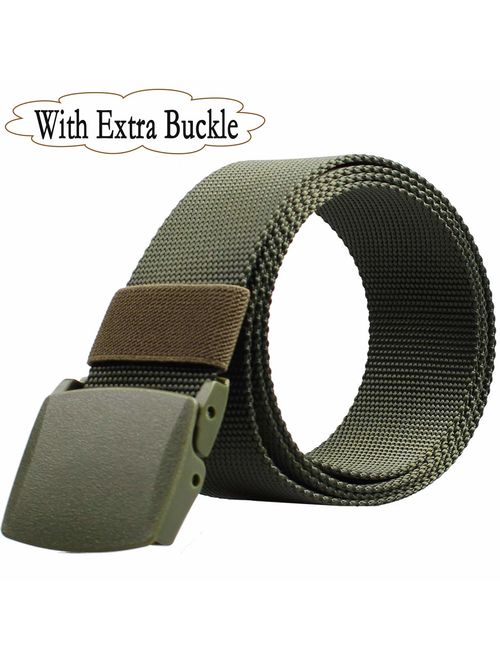 ALAIX Canvas belt for Men & Women Breathable Web Military Tactical Adjustable Belt with Double Plastic Buckle