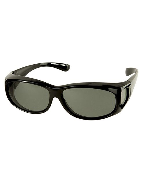 LensCovers Sunglasses Wear Over Prescription Glasses Extra-Small Size, Polarized.