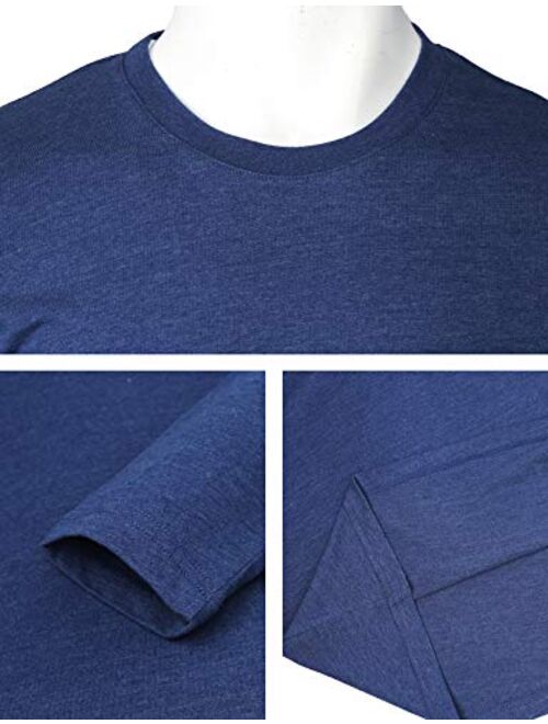 H2H Mens Casual Slim Fit Long Sleeve V-Neck T-Shirts