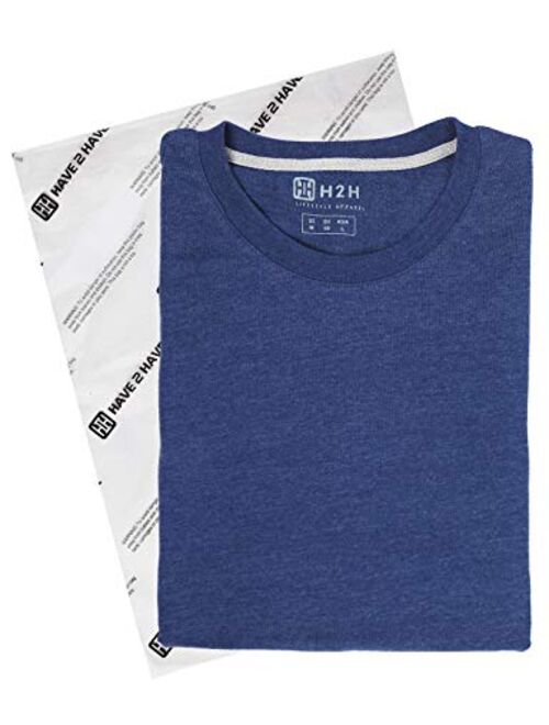 H2H Mens Casual Slim Fit Long Sleeve V-Neck T-Shirts