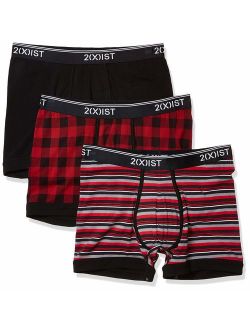 2(X)IST Men's Cotton Stretch Boxer Brief Multipack