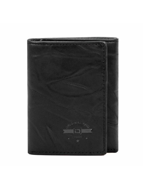 ID Stronghold RFID Blocking Trifold Wallet for Men - Crazy Horse Western Leather