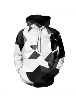 NONSAR 3D Graphic Printed Hoodies for Men,Women, Unisex Pullover Hooded Shirts