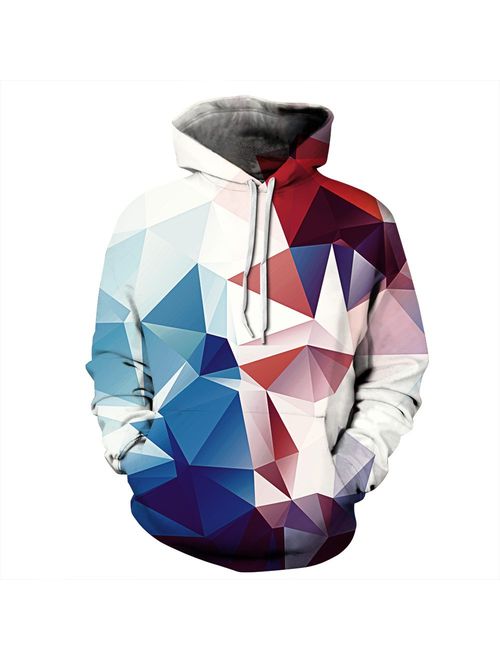 NONSAR 3D Graphic Printed Hoodies for Men,Women, Unisex Pullover Hooded Shirts