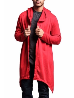 Victorious Men's Long Length Cloak Cardigan Hoodie