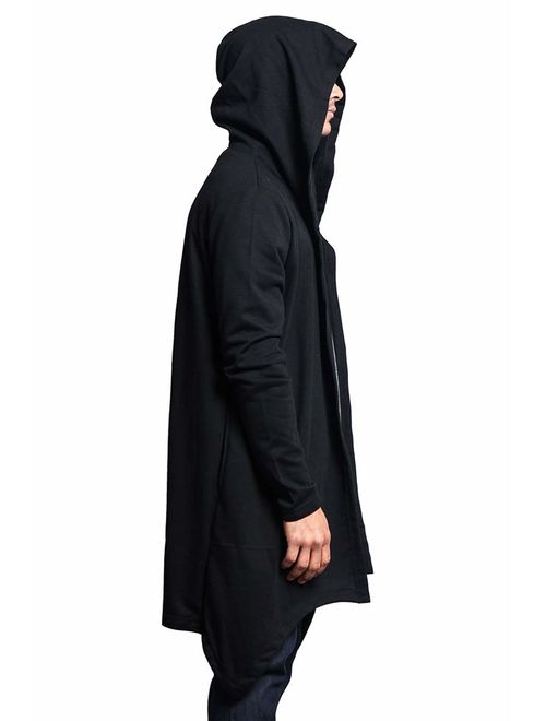 Victorious Men's Long Length Cloak Cardigan Hoodie