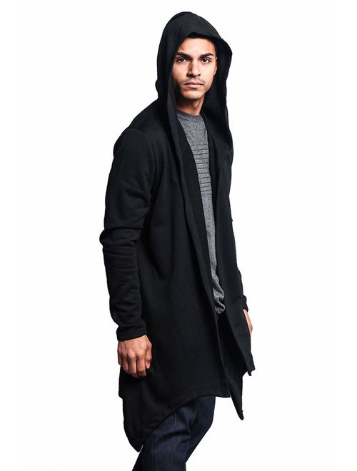 Victorious Men's Long Length Cloak Cardigan Hoodie