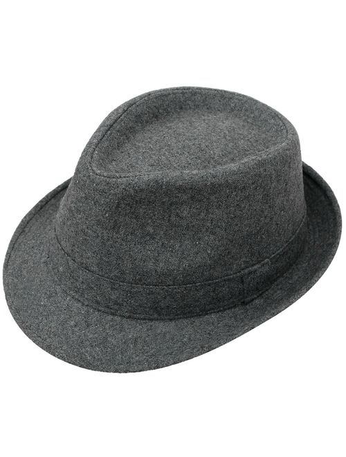 Men's Classic Manhattan Structured Trilby Fedora Hat