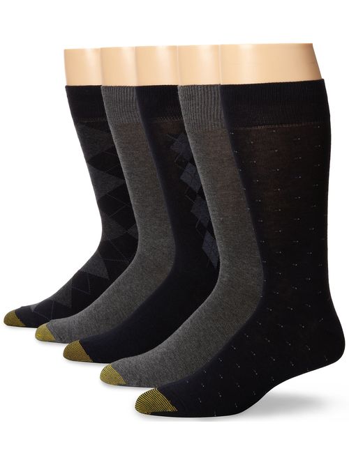 Gold Toe Men's Argyle Assorted Crew 5 Pack