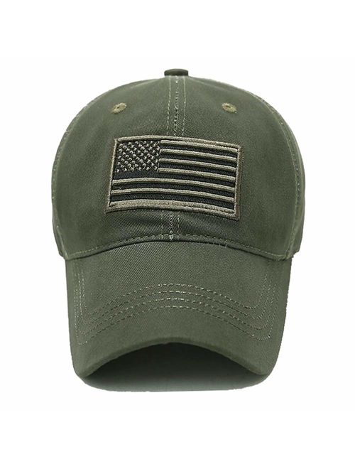 LOKIDVE USA American Flag Baseball Cap Embroidered Polo Style Military Army Hat