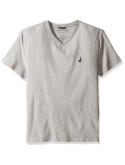 Men's Short Sleeve Solid Slim Fit V-Neck T-Shirt