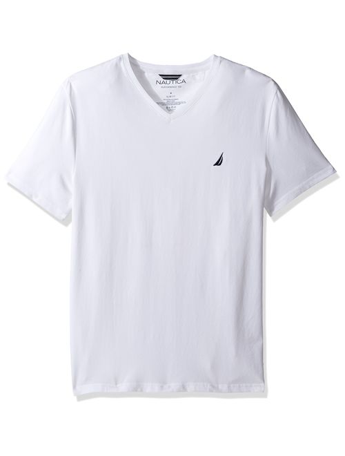 Nautica Men's Short Sleeve Solid Slim Fit V-Neck T-Shirt