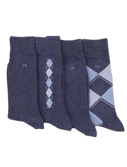 Men's Argyle Crew Bonus Socks- 4 Pack