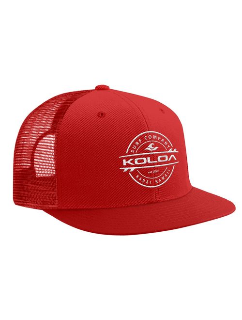 Joe's USA Koloa Surf - Thruster Surfboard Logo Mesh Back Trucker Hats in 15 Colors.