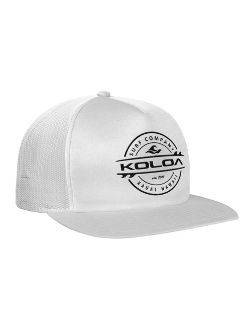 Joe's USA Koloa Surf - Thruster Surfboard Logo Mesh Back Trucker Hats in 15 Colors.