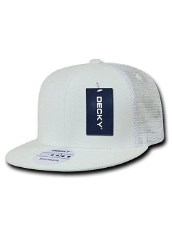 DECKY 6 Panel Flat Bill Trucker Cap