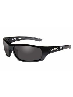 Wiley X Slay Sunglasses, Polarized Smoke Grey, Gloss Black