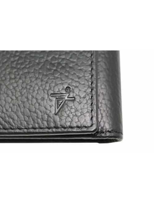 Biker Trucker's R.F.I.D Safe Leather Black Long Checkbook Ti-Fold Chain Wallet Snake Texture 18'.0 Stainless 212 chain