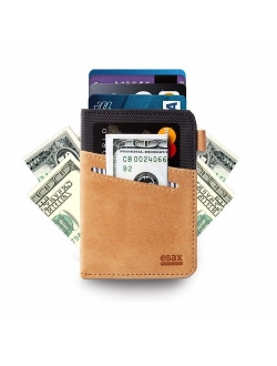 Minimalist Slim Wallet- Front Pocket Credit Card Holder with Cash & Key