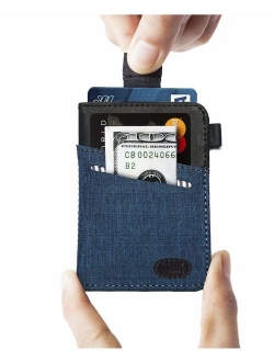 Minimalist Slim Wallet- Front Pocket Credit Card Holder with Cash & Key