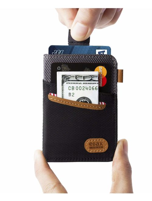 Minimalist Slim Wallet- Front Pocket Credit Card Holder with Cash & Key