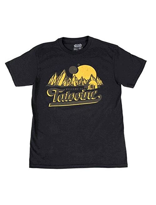 Star Wars Men's Classic Welcome to Tatooine Skywalker Mos Eisley T-Shirt