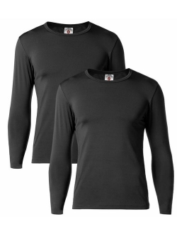 Men's Thermal Underwear Tops Fleece Lined Base Layer Long Sleeve Shirts M09