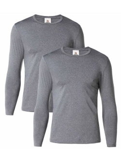 Men's Thermal Underwear Tops Fleece Lined Base Layer Long Sleeve Shirts M09