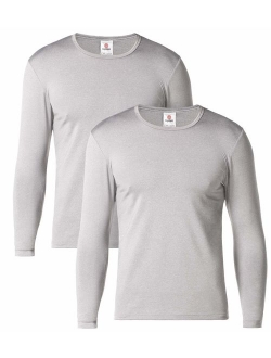 Men's Thermal Underwear Tops Fleece Lined Base Layer Long Sleeve Shirts M09