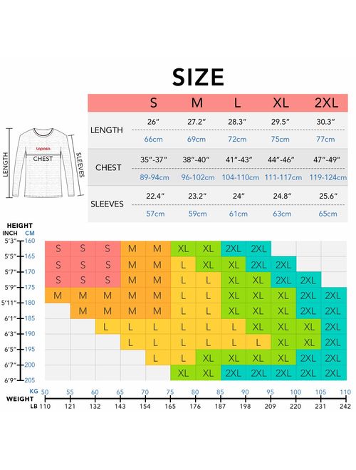 LAPASA Men's Thermal Underwear Tops Fleece Lined Base Layer Long Sleeve Shirts M09