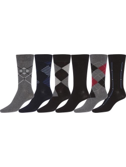 Sakkas Mens Cotton Blend Pattern And Ribbed Dress Socks Value 6-Pack