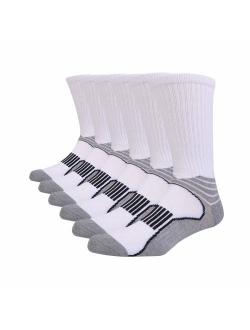 Mens Athletic Performance Crew Socks for Running and Training 6 Pack