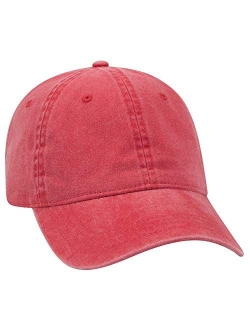 Otto 6 Panel Low Profile Garment Washed Pigment Dyed Baseball Cap