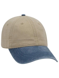 Otto 6 Panel Low Profile Garment Washed Pigment Dyed Baseball Cap