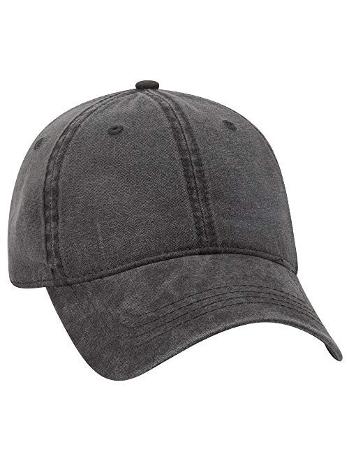 Otto 6 Panel Low Profile Garment Washed Pigment Dyed Baseball Cap