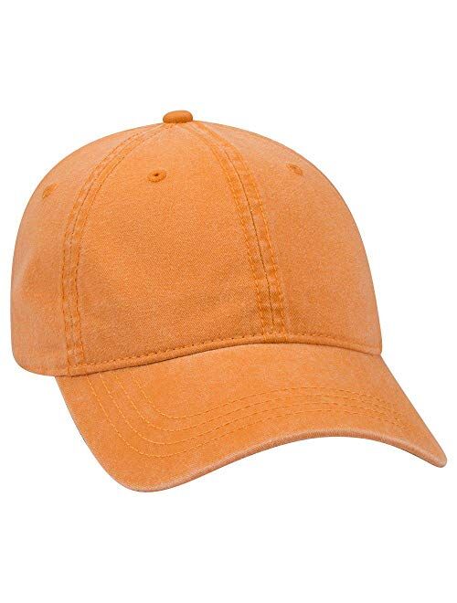 Otto 6 Panel Low Profile Garment Washed Pigment Dyed Baseball Cap