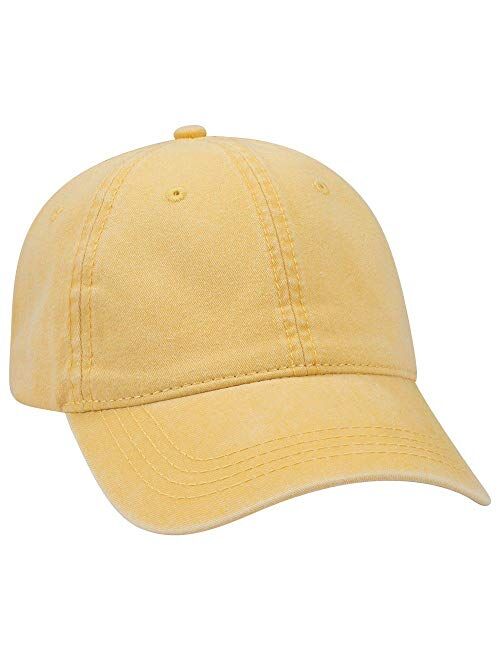 Otto 6 Panel Low Profile Garment Washed Pigment Dyed Baseball Cap