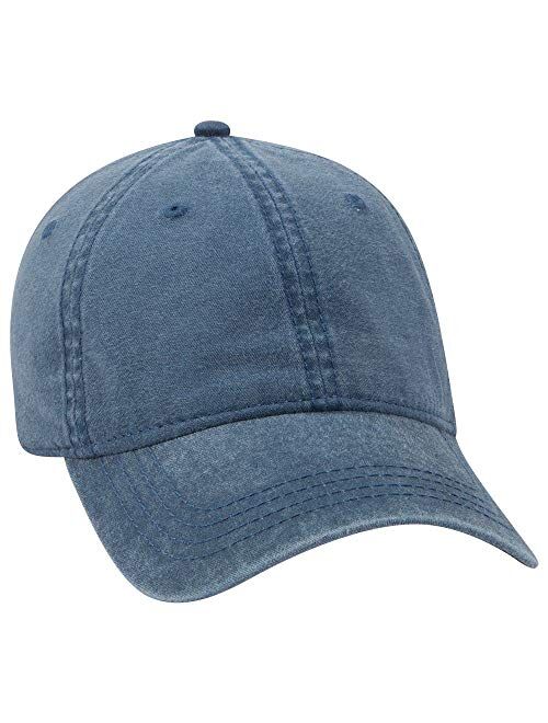 Otto 6 Panel Low Profile Garment Washed Pigment Dyed Baseball Cap