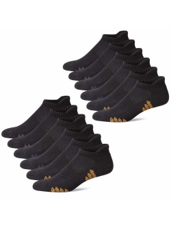 u&i Men's Performance Cushion Cotton Low Cut Ankle Athletic Socks (6-Pack/12-Pack)