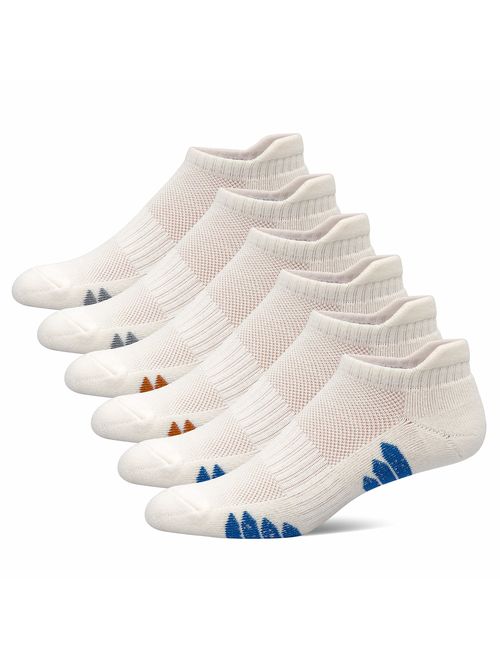 u&i Men's Performance Cushion Cotton Low Cut Ankle Athletic Socks (6-Pack/12-Pack)